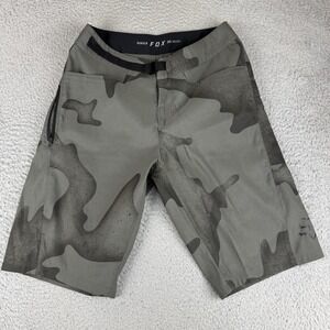 Fox Racing Ranger Mountain Bike MTB Shorts Mens 30 Gray Camo Adjustable Waist